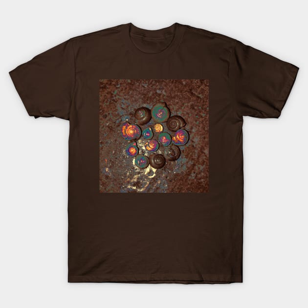 Snail Shells- Brown T-Shirt by Shanzehdesigns